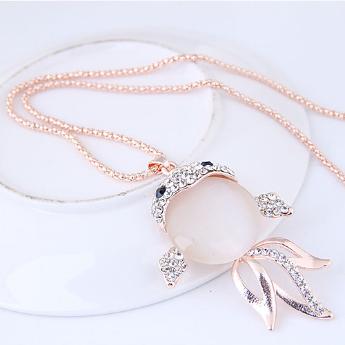

Women's Pendant Necklace Long Necklace Long Fish Ladies European Sweet Fashion Alloy Gold Necklace Jewelry For Party