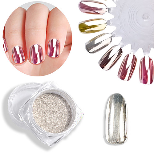 

1 One-piece Suit Glitter Powder Mirror Effect Nail Glitter Glitter Powder for