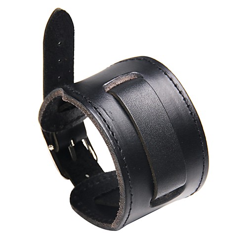 

Men's Leather Bracelet Geometrical Fashion Steampunk Leather Bracelet Jewelry Black / Brown For Carnival Street