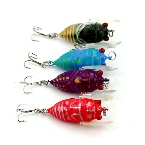 

4 pcs Fishing Lures Lure Packs Floating Bass Trout Pike Sea Fishing Fly Fishing Bait Casting