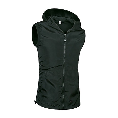 

Men's Hoodies & Sweatshirts Solid Colored Basic Sleeveless Daily Tops White Black