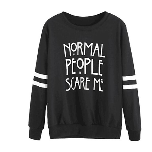 

Men's Sweatshirt Solid Colored Round Neck Daily Hoodies Sweatshirts Long Sleeve Black / Spring