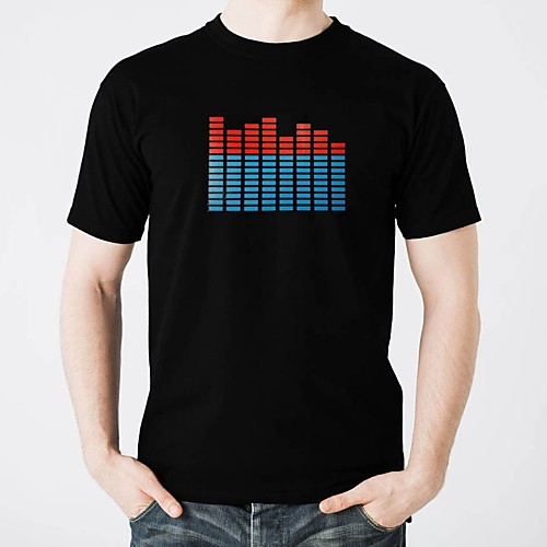 

LED T-shirts Glow Pure Cotton LED Casual 2 AAA Batteries