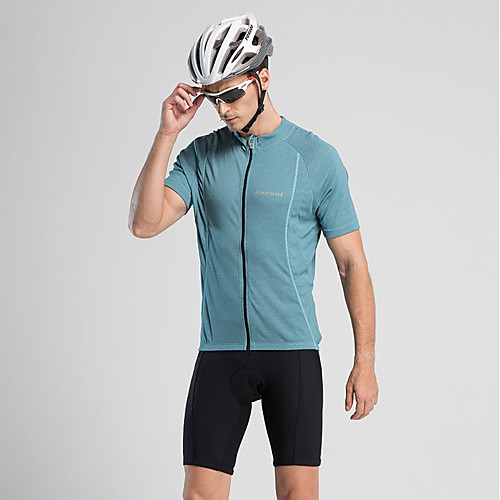 

Jaggad Men's Short Sleeve Cycling Jersey Blue Bike Jersey Mountain Bike MTB Road Bike Cycling Quick Dry Sports Clothing Apparel