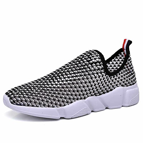 

Women's Shoes Leather Spring / Fall Comfort Athletic Shoes Running Shoes Flat Heel Round Toe Lace-up White / Black / Brown