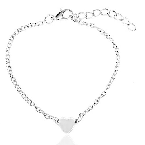 

Women's Chain Bracelet Link Bracelet Heart Classic Fashion Alloy Bracelet Jewelry Gold / Silver For Daily Going out