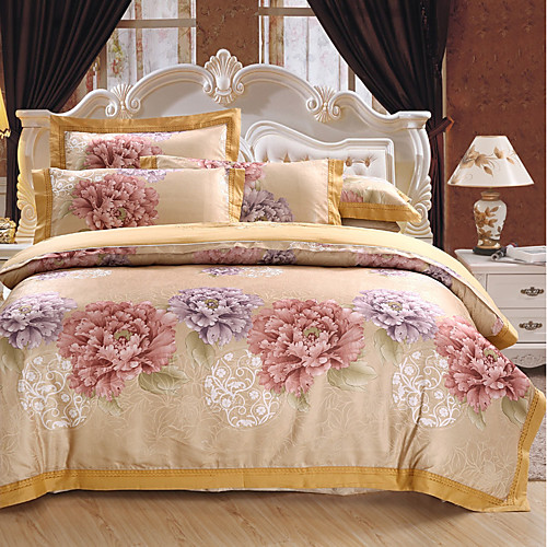 

Duvet Cover Sets Luxury 100% Cotton / Cotton Jacquard Jacquard 4 PieceBedding Sets / >800