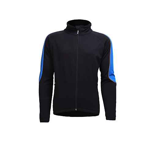 

Jaggad Men's Long Sleeve Cycling Jersey Winter Blue Bike Jersey Mountain Bike MTB Road Bike Cycling Breathable Sports Clothing Apparel / Stretchy
