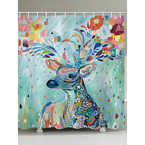 

Shower Curtains & Hooks Country Polyester Animal Machine Made Waterproof