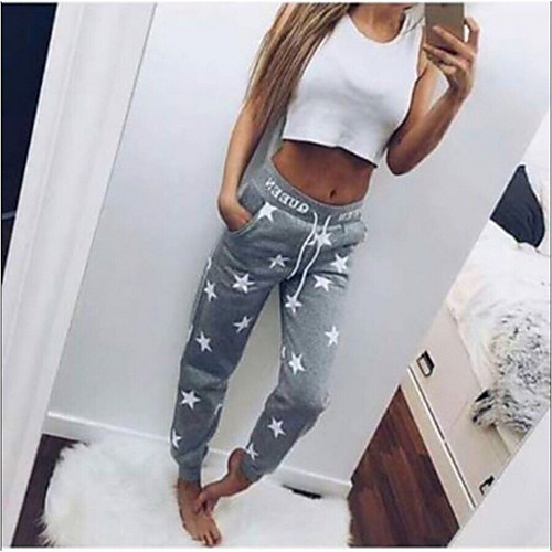 

Women's Daily Sweatpants Pants - Solid Colored Cotton Blushing Pink Gray S / M / L