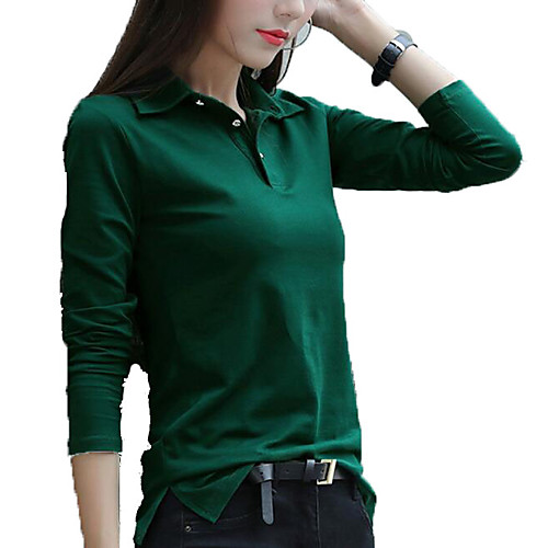 

Women's T shirt Solid Colored Plus Size Long Sleeve Daily Tops Active Basic White Black Wine