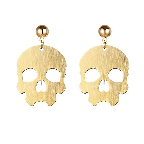 

Women's Drop Earrings Skull Ladies Fashion Earrings Jewelry Gold For Carnival Club