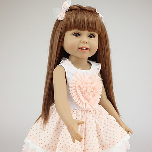 

NPKCOLLECTION 18 inch NPK DOLL Princess Doll Girl Doll lifelike Cute Hand Made Hand Applied Eyelashes Tipped and Sealed Nails with Clothes and Accessories for Girls' Birthday and Festival Gifts