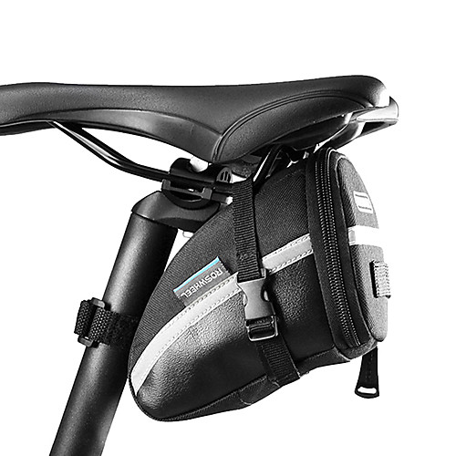 

ROSWHEEL 1.2 L Bike Saddle Bag Anti-Slip Reflective Strips Easy to Install Bike Bag Leather Bicycle Bag Cycle Bag Cycling / Bike