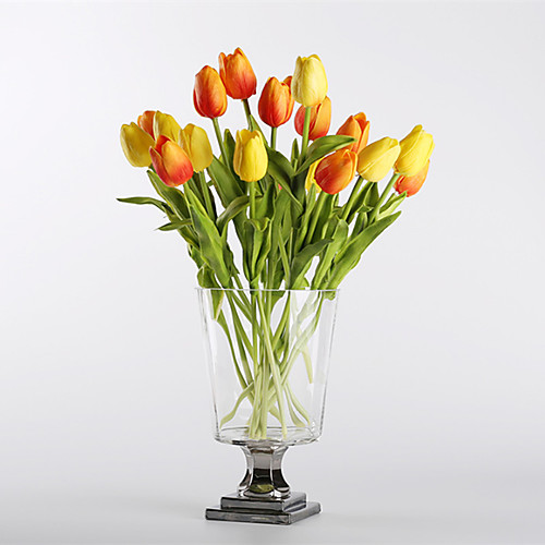 

Artificial Flowers 10 Branch Modern European Style Tulips Tabletop Flower