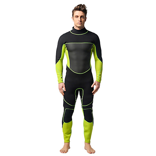 

YON SUB Men's Full Wetsuit 3mm Neoprene Diving Suit Thermal / Warm Waterproof Long Sleeve Back Zip - Swimming Diving Spring Summer Fall / Winter