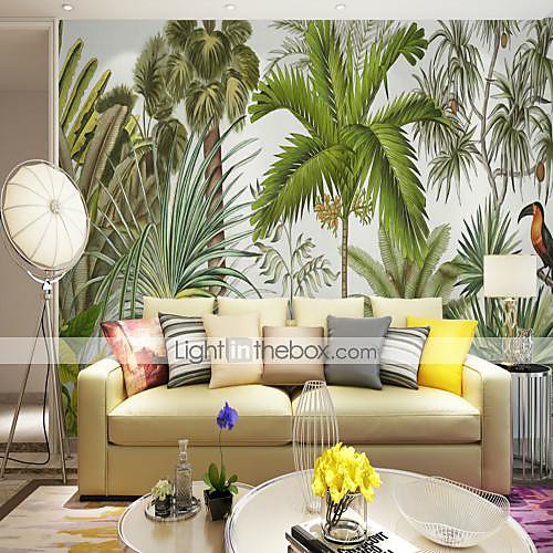 

3D Tropical Woods Bird Customized Large Wallcovering Mural Wallpapers Fitted Bedroom Restaurant TV Background
