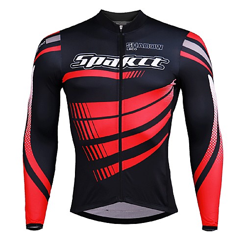 

SPAKCT Men's Long Sleeve Cycling Jersey Black / Red Black / Blue Black / Yellow Stripes Bike Jersey Quick Dry Sports Elastane Polyster Mountain Bike MTB Road Bike Cycling Clothing Apparel / Stretchy