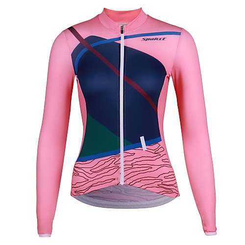 

SPAKCT Women's Long Sleeve Cycling Jersey Winter Elastane Pink Animal Bike Jersey Mountain Bike MTB Road Bike Cycling Quick Dry Sports Clothing Apparel / Stretchy / Advanced / Expert / Advanced