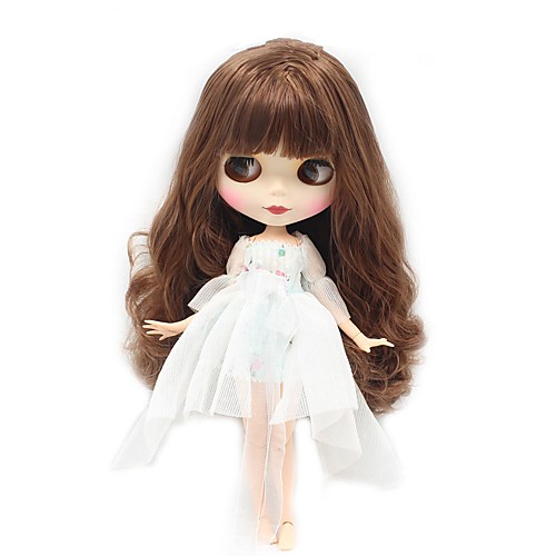 

12 inch Girl Doll Ball-joined Doll / BJD Blythe Doll Baby Girl lifelike Cute Child Safe Non Toxic Hand Applied Eyelashes Nude Factory 30CM with Clothes and Accessories for Girls' Birthday and / Kid's