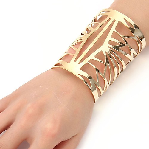 

Women's Bracelet Bangles Cuff Bracelet Ladies Fashion Oversized Steel Stainless Bracelet Jewelry Gold / Silver For Ceremony Evening Party