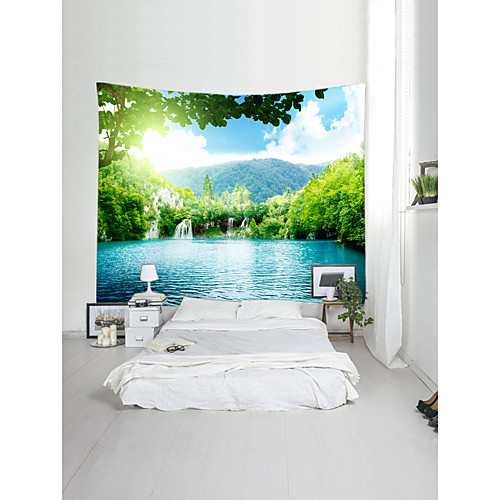 

Wall Tapestry Art Decor Blanket Curtain Picnic Tablecloth Hanging Home Bedroom Living Room Dorm Decoration Nature Landscape Lake Mountain Forest