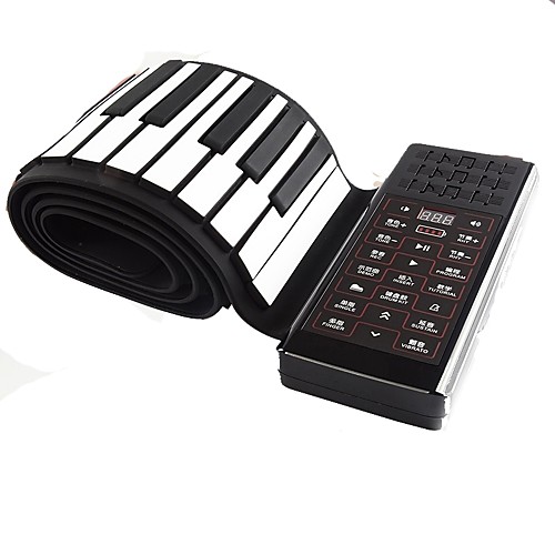 

Roll Up Piano Electronic Keyboard 61 Keys Silicone Rechargeable Portable Midi USB Musical Instrument Best Gift for Kids and Beginners