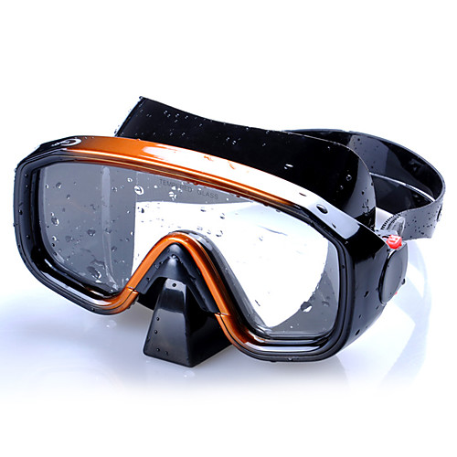 

Snorkel Mask Anti Fog Professional Adjustable Dry Top Adjustable Strap Two-Window - Swimming Diving Scuba Silicone - For Adults Golden