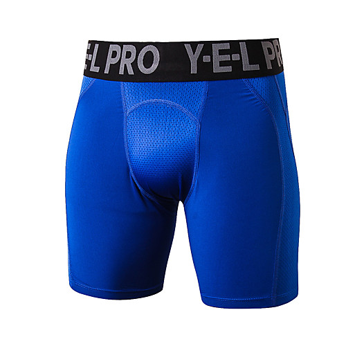 

Men's Sports Underwear Compression Shorts Sports & Outdoor Shorts Compression Clothing Leggings Mesh Exercise & Fitness Running Quick Dry Breathability Sport Solid Colored White Black Blue Grey