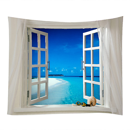 

Beach Theme Landscape Wall Decor 100% Polyester Contemporary Modern Wall Art, Wall Tapestries of