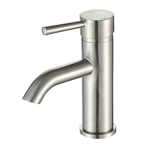 

Bathroom Sink Faucet - Standard Nickel Brushed Centerset Single Handle One HoleBath Taps