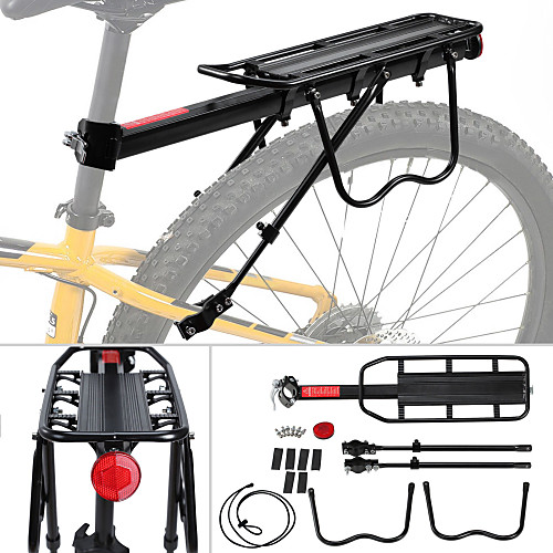 

Bike Cargo Rack Max Load 50 kg Adjustable Quick Release Easy to Install Aluminum Alloy Mountain Bike MTB Road Cycling - Black