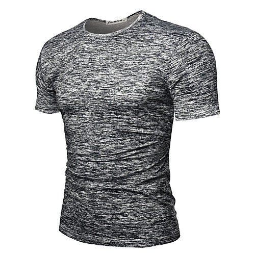 

Men's T shirt Striped Short Sleeve Sports Tops Basic Black Orange Green
