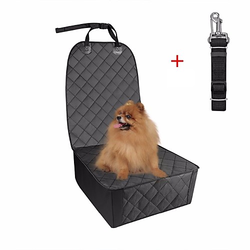 

Dog Cat Pets Carrier Bag & Travel Backpack Car Seat Cover Waterproof Multi layer Foldable Solid Colored Classic Oxford Fabric Black