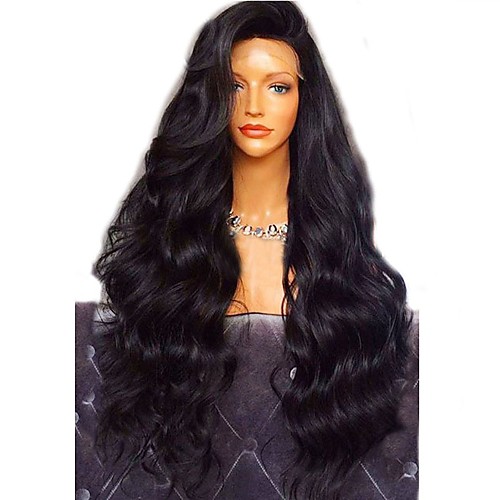 

Virgin Human Hair Full Lace Wig Layered Haircut style Brazilian Hair Wavy Body Wave Black Wig 180% Density with Baby Hair For Black Women Women's Short Medium Length Long Human Hair Lace Wig Aili