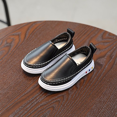 

Boys' Loafers & Slip-Ons Comfort PVC Leather Toddler(9m-4ys) Little Kids(4-7ys) Big Kids(7years ) Casual White Black Pink Spring Fall / EU36