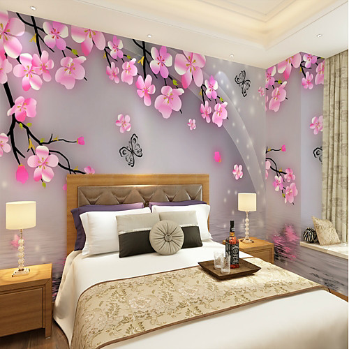 

Custom Hand Painted Peach 3D Large Wall Covering Mural Wallpaper Suitable for Office Bedroom Restaurant Flower