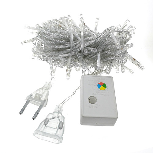 

10m String Lights 100 LEDs Dip Led 1pc Warm White / Cold White / Blue Decorative / Linkable 220-240 V