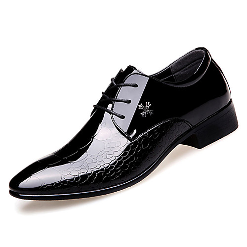 

Men's Oxfords Dress Shoes Comfort Shoes Business Casual Patent Leather PU Black Spring Summer / EU40