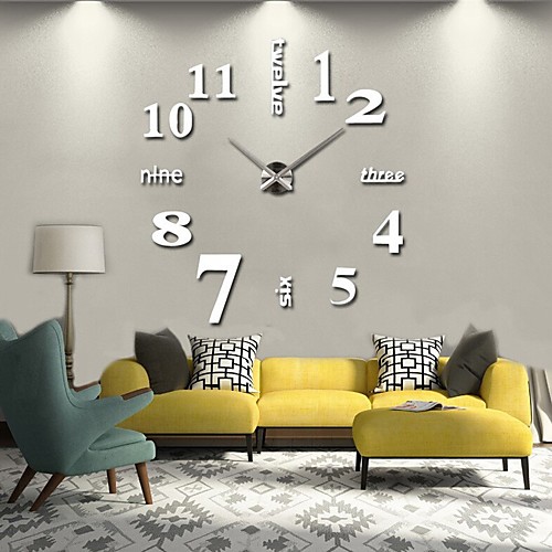 

Modern/Contemporary Metal Round Indoor/Outdoor,AA Batteries Powered AA Wall Clock