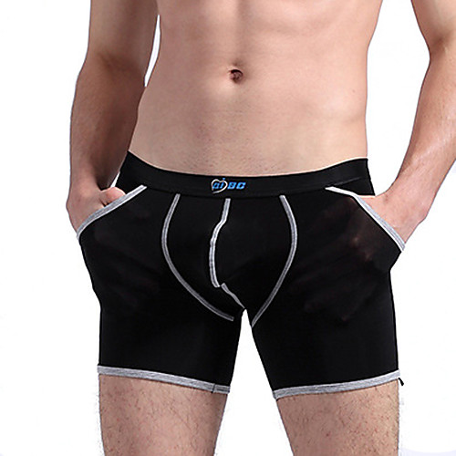 

Men's Basic Boxers Underwear / Briefs Underwear - Normal, Solid Colored Mid Rise White Black Blue M L XL / Summer
