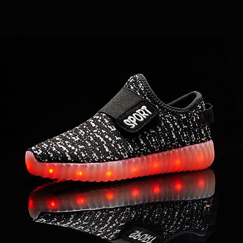 

Boys' / Girls' LED / LED Shoes / USB Charging Knit Sneakers Toddler(9m-4ys) / Little Kids(4-7ys) / Big Kids(7years ) Walking Shoes LED / Luminous Black / Yellow / Red Spring / Fall / Rubber