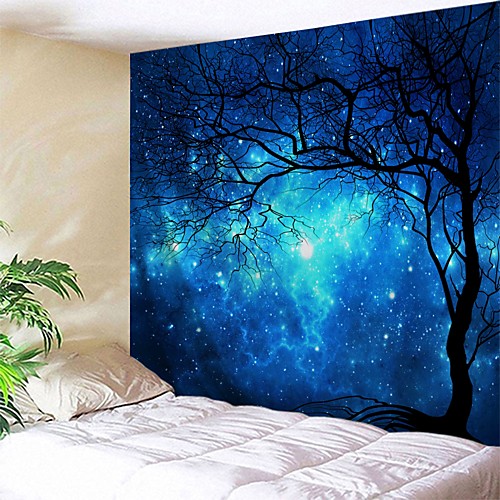 

Wall Tapestry Art Decor Blanket Curtain Picnic Tablecloth Hanging Home Bedroom Living Room Dorm Decoration Halloween Psychedelic Starry Sky Galaxy Night Forest