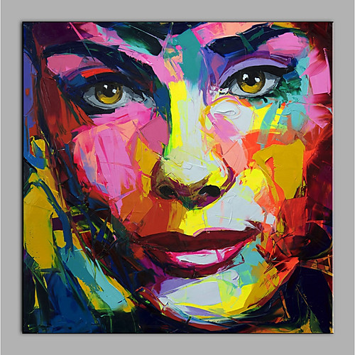 

Oil Painting Hand Painted - Abstract People Modern Rolled Canvas