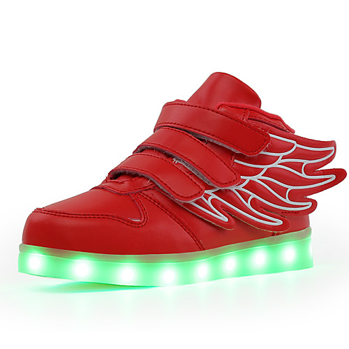 

Boys' / Girls' LED / LED Shoes PU Sneakers Toddler(9m-4ys) / Little Kids(4-7ys) / Big Kids(7years ) Walking Shoes Buckle / LED / Luminous White / Black / Red Fall / Winter / Rubber