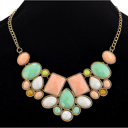 

Women's Statement Necklace Statement Ladies Party Vintage Resin Alloy Pink 45 cm Necklace Jewelry For Party Holiday