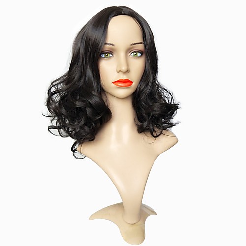 

Synthetic Wig Wavy Layered Haircut Wig Long Black#1B Synthetic Hair Women's Natural Hairline Black yoonheel