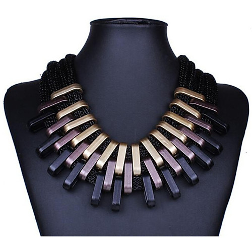 

Women's Collar Necklace Statement Necklace Bib Oversized Resin Alloy Black 50 cm Necklace Jewelry For Party / Evening Club