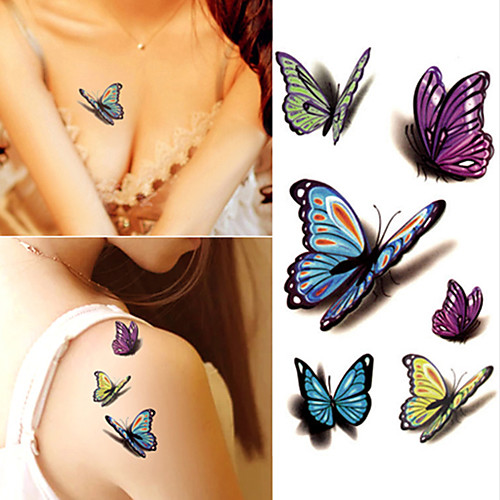 

10 pcs Tattoo Stickers Temporary Tattoos Cartoon Series Body Arts Brachium