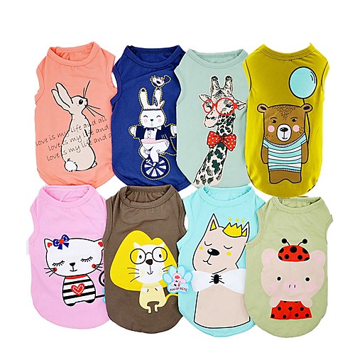 

Dog Cat Pets Vest Puppy Clothes Cartoon Bear Rabbit / Bunny Princess Fashion Dog Clothes Puppy Clothes Dog Outfits Navy Red Jade Costume for Girl and Boy Dog Cotton / Polyester XS S M L XL